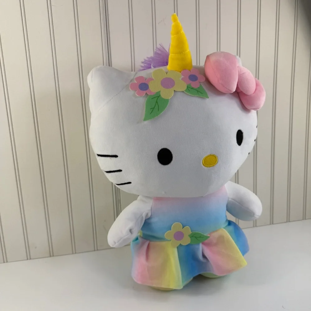 Sanrio Hello Kitty 24” Rainbow‎ 🌈 🦄 Unicorn Plush Doll Large Plush
